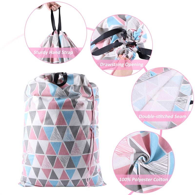 SWISSELITE Laundry Bag with Handle and Drawstring, Large Heavy Duty Laundry Bag, 28 x 40 Inches Travel Dirty Clothes Bag for Laundromat and Household - Image 4